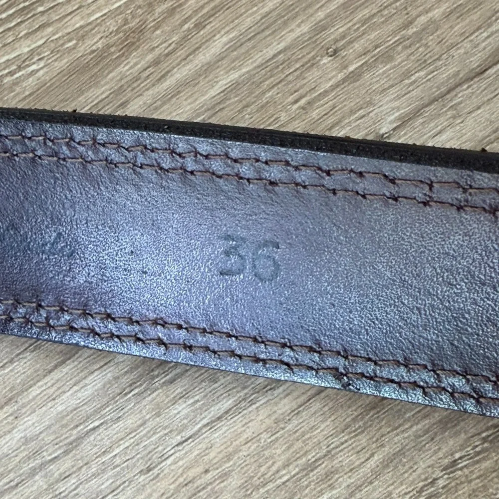 John W. Nordstrom Men's Brown Cahemere Suede Belt Leather Silver Buckle Size 36